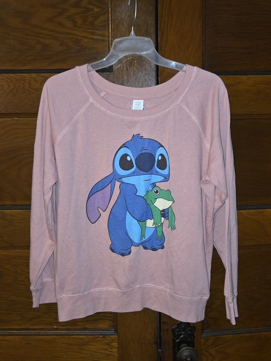 Disney Tops - Disney Stitch Dusty Pink Crewneck Sweatshirt with Logo